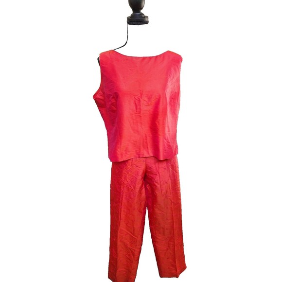 K.A.T.E. for Concept Clothing 3 Piece Silk Womens Outfit Embroidered Size XL - Picture 5 of 16